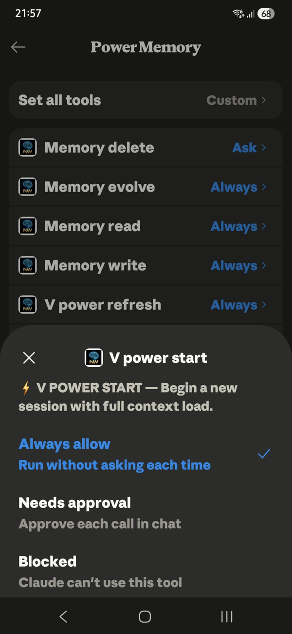 V POWER START